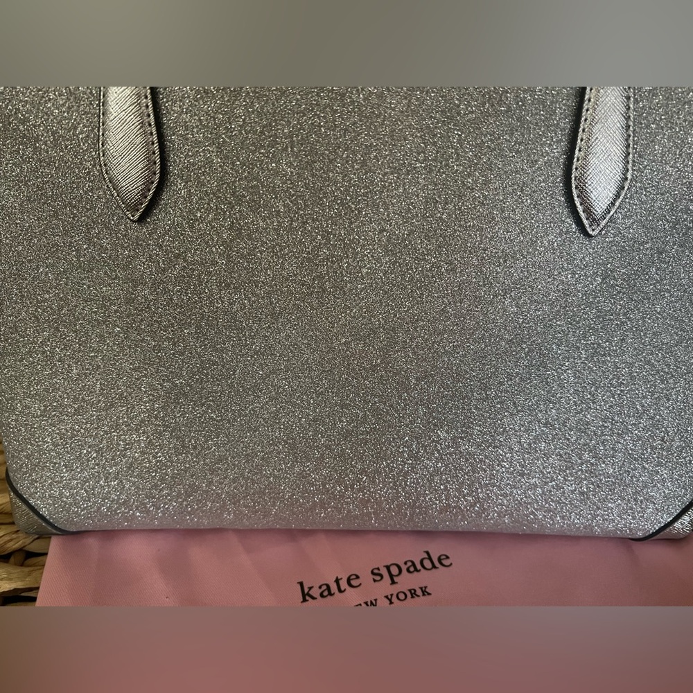 Kate Spade Glitter Silver Tote Bag - Picture 6 of 12